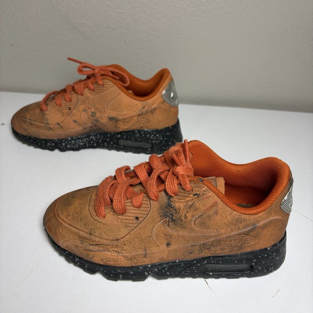 RARE🔥 Nike Air Max 90 QS Pre School Mars Landing Orange Black Sz 13C CD6488-600